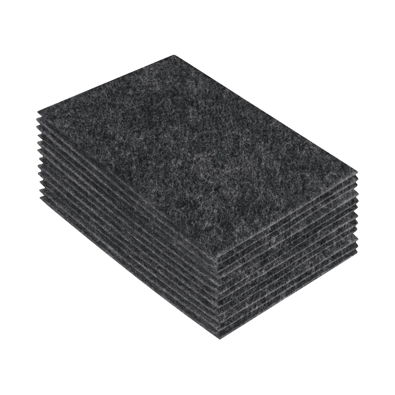 FabricLA Acrylic Felt Sheets for Crafts - Precut 9" X 12" Inches (20 cm X 30 cm) Felt Squares - Use Felt Fabric Craft Sheets for DIY, Hobby, Costume, and Decoration | Charcoal - 12 Pieces